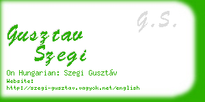 gusztav szegi business card
